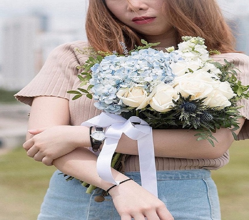 White rose bouquet